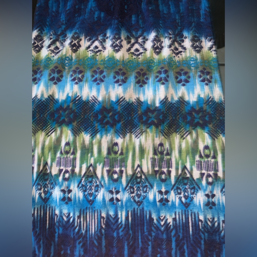 6 Degrees Blue & Green Maxi Dress - Picture 6 of 7